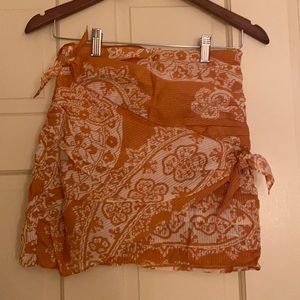 Zara mini skirt- orange- size xs- new with tags